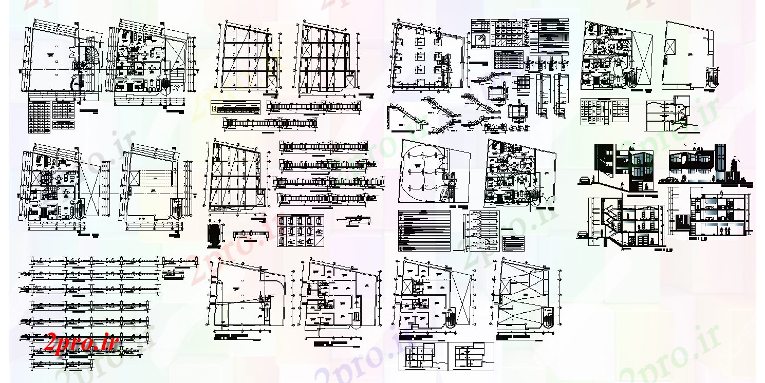 دانلود نقشه جزئیات ساخت و ساز مسکن، ساخت بلوک و ساختار های مختلف  جزئیات  دو بعدی   (کد82470)
