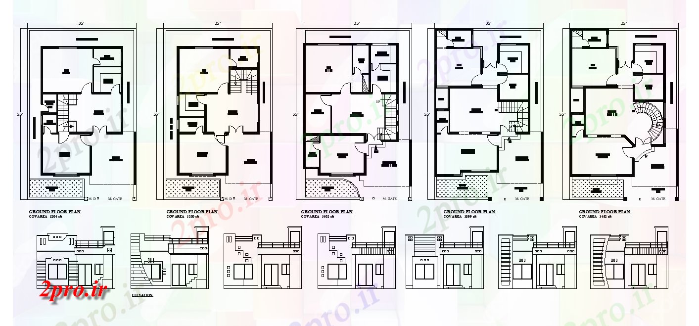 دانلود نقشه مسکونی ، ویلایی ، آپارتمان مسکن ساختار طراحی ساختمان مسکونی و نما در با فرمت اتوکد 35 در 57 متر (کد82487)