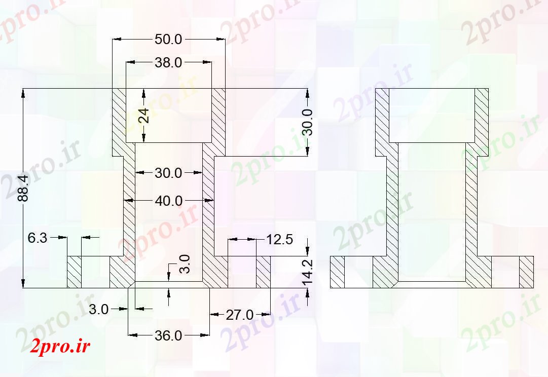 دانلود نقشه جزئیات ساختار جزئیات اتاق طرحی بلوک ساختاری  (کد82662)