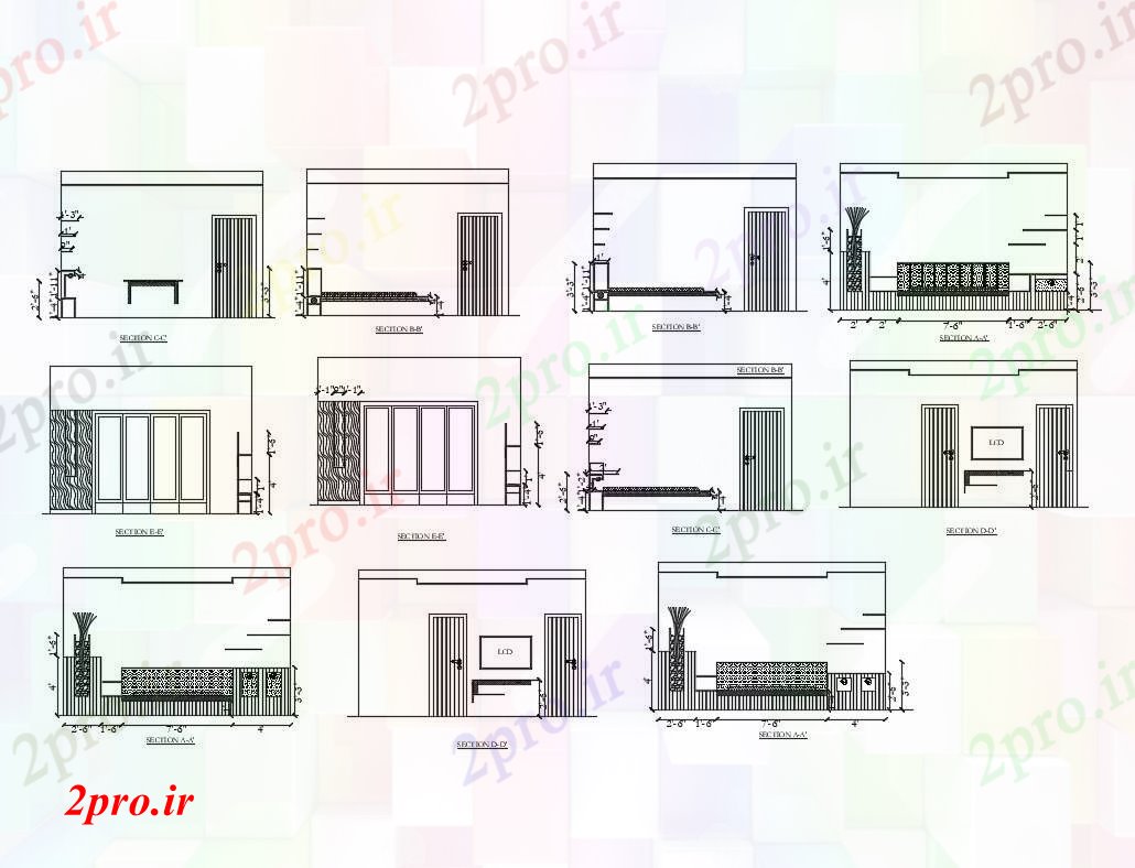 دانلود نقشه اتاق نشیمن ، حال ، پذیرایی اتاق نشیمن از بخش خانه و طرحی مبلمان جزئیات 13 در 15 متر (کد82693)