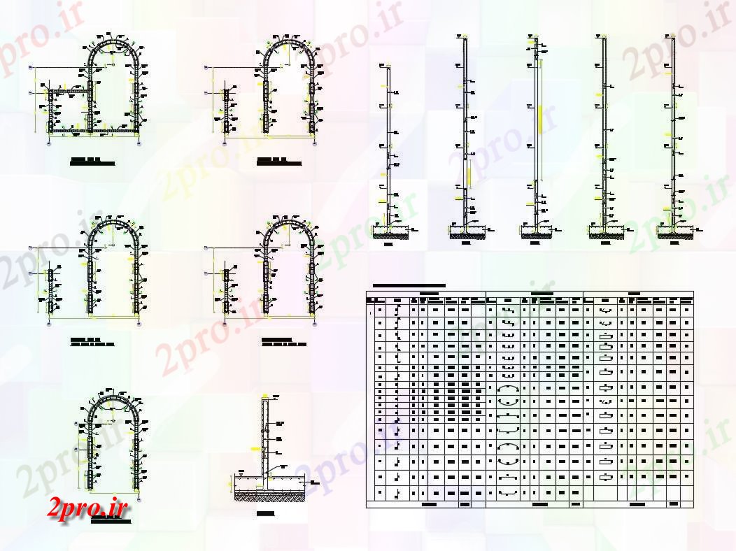 دانلود نقشه جزئیات ساخت و ساز بخش دیوار و طرحی جزئیات برشی با تمام طرحی طبقه فریم ساخت (کد82708)