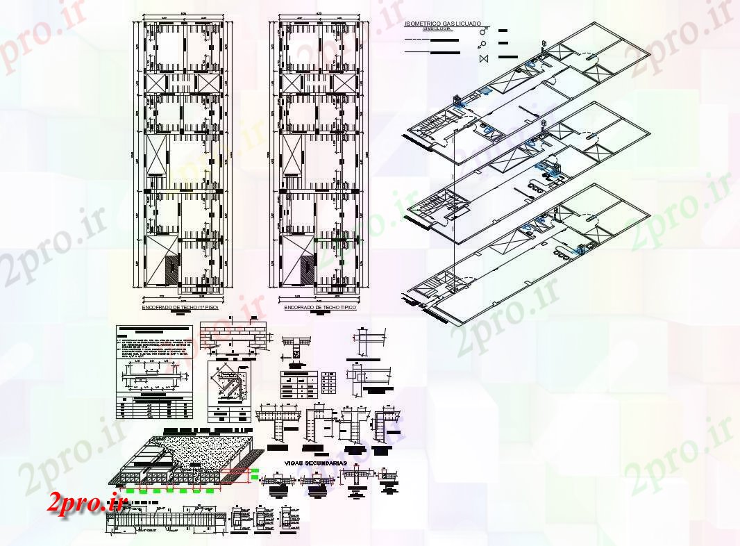 دانلود نقشه جزئیات ساخت و ساز فریم سقف، ساختار سقف و ساخت و ساز جزئیات از خانه ساخت (کد82802)