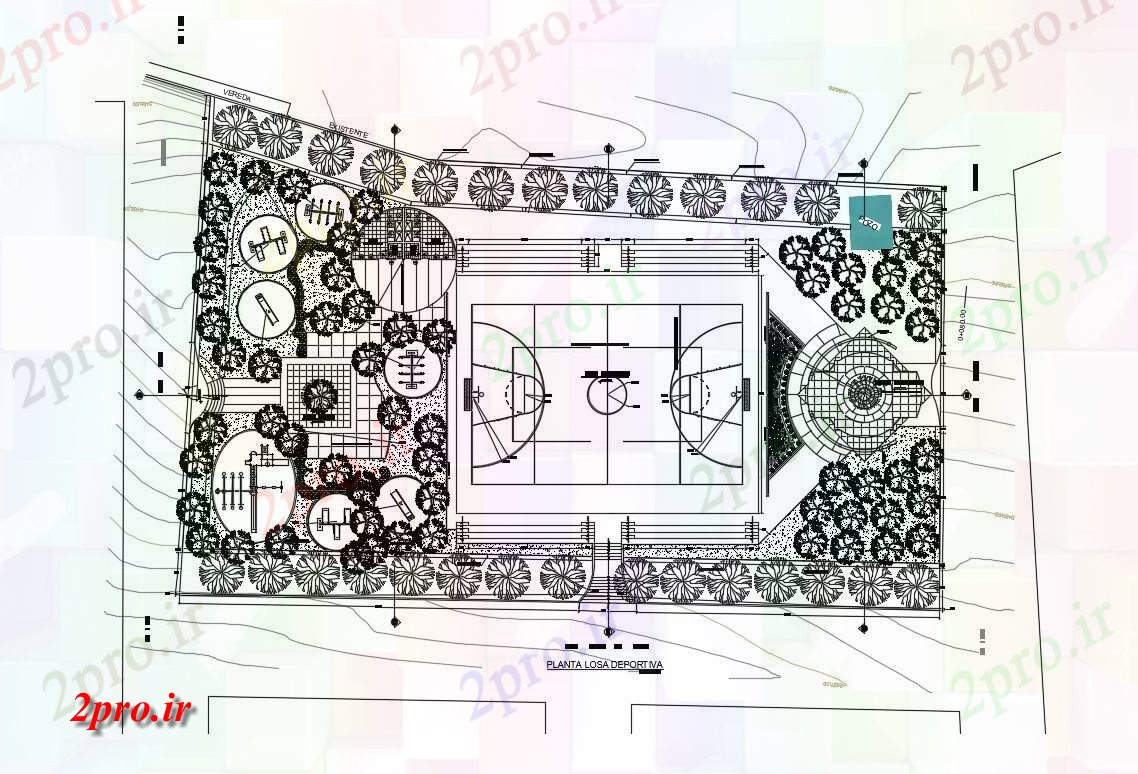دانلود نقشه ورزشگاه ، سالن ورزش ، باشگاه ورزش مرکز طرحی های به طور کلی طراحی جزئیات 39 در 72 متر (کد82828)