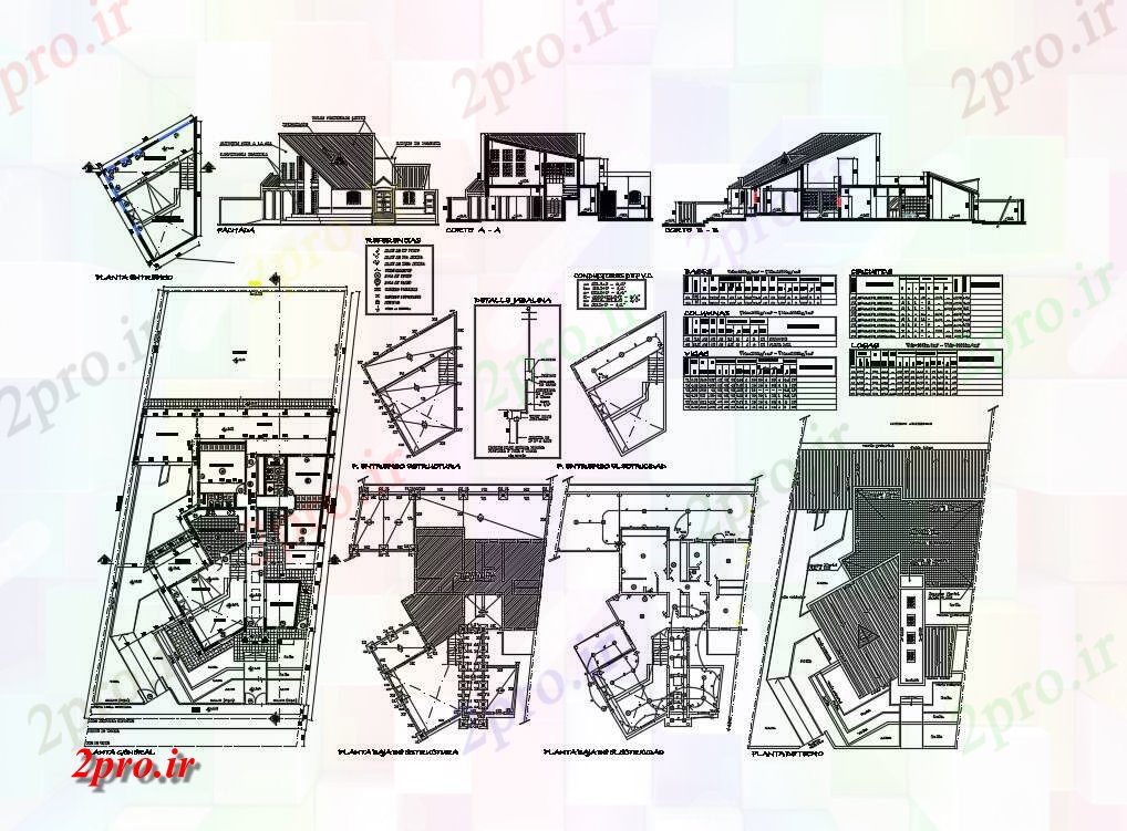 دانلود نقشه مسکونی ، ویلایی ، آپارتمان خانواده تنها دو سطح خانه جزئیات پروژه معماری 10 در 14 متر (کد82833)