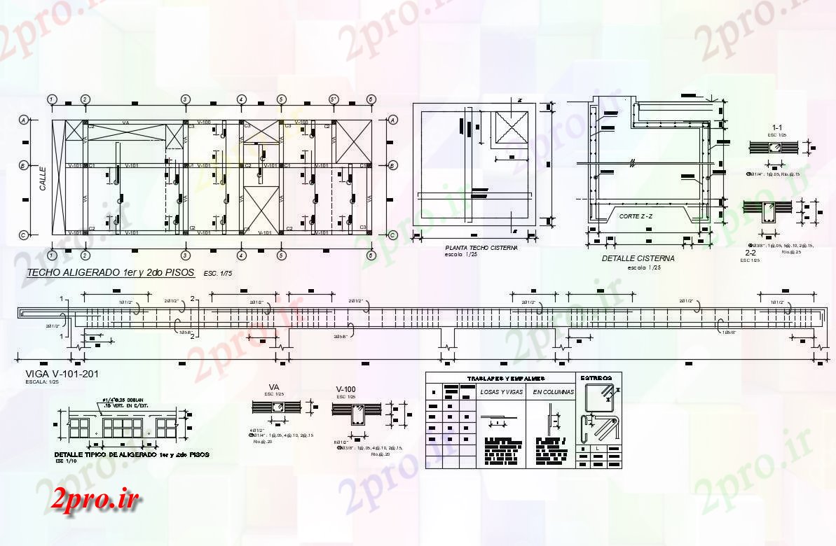 دانلود نقشه جزئیات ساختار طرحی بنیاد، مخزن آب، درب و پنجره و جزئیات خودکار  خانه (کد82849)