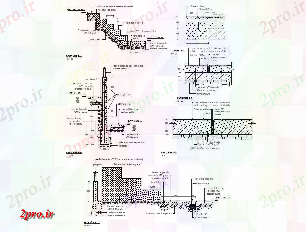 دانلود نقشه جزئیات ساخت و ساز راه پله بخش و ساخت و ساز جزئیات یک خانواده خانه (کد82866)