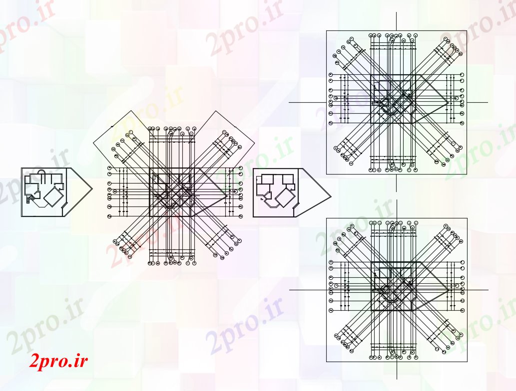 دانلود نقشه جزئیات ساختار پوشش طرحی فریم جزئیات تک خانواده خانه (کد82952)