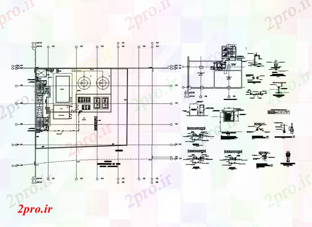 دانلود نقشه معماری جزئیات چهارم بمب asaci پرو  دفتر طراحی جزئیات  (کد83038)