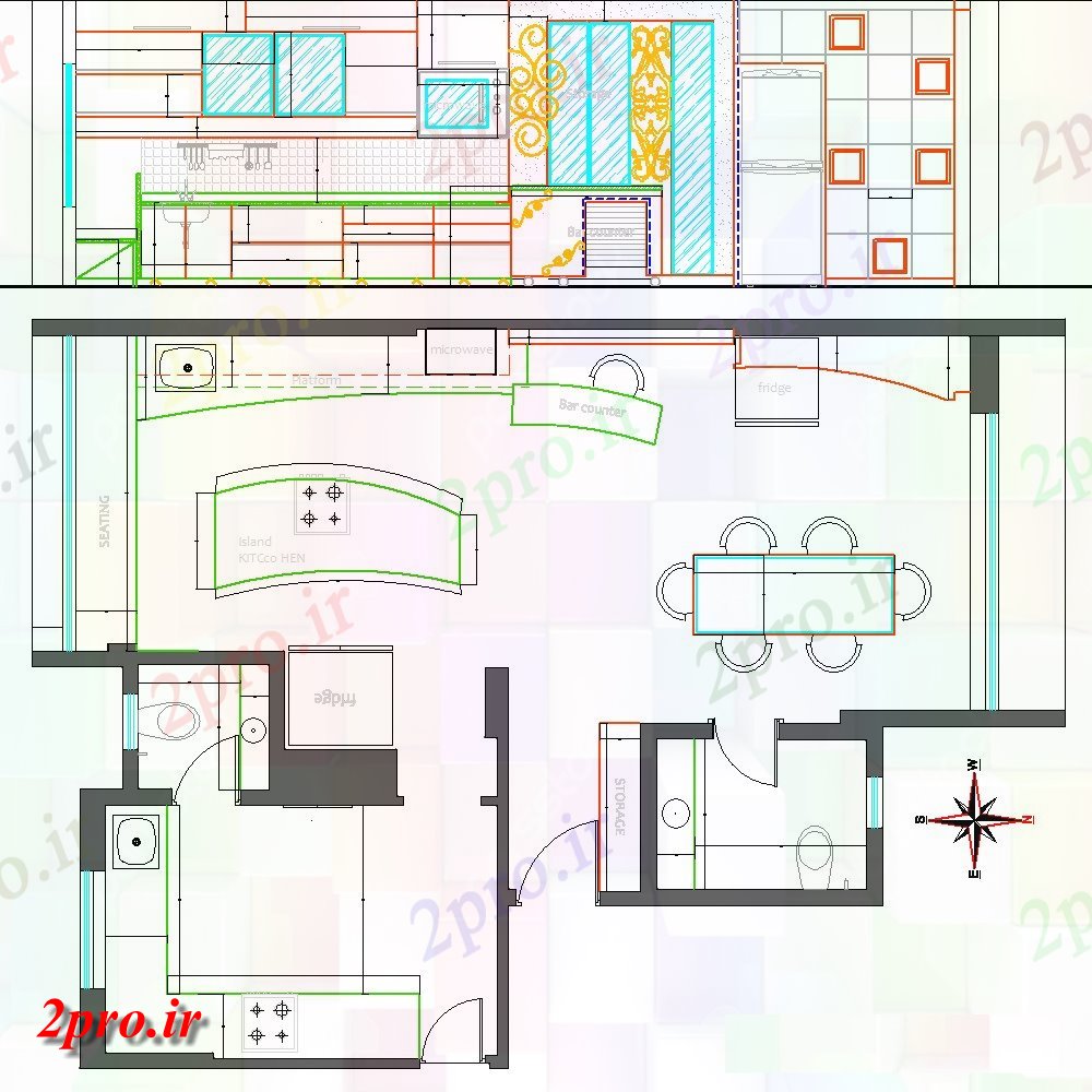 دانلود نقشه خانه مسکونی ، ویلاSMH 7 در 9 متر (کد83052)