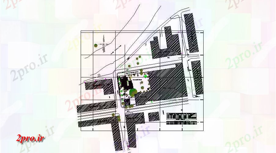 دانلود نقشه پارک - باغ عمومی ساختار سن لوئیس پارک محوطه سازی جزئیات 27 در 37 متر (کد83087)