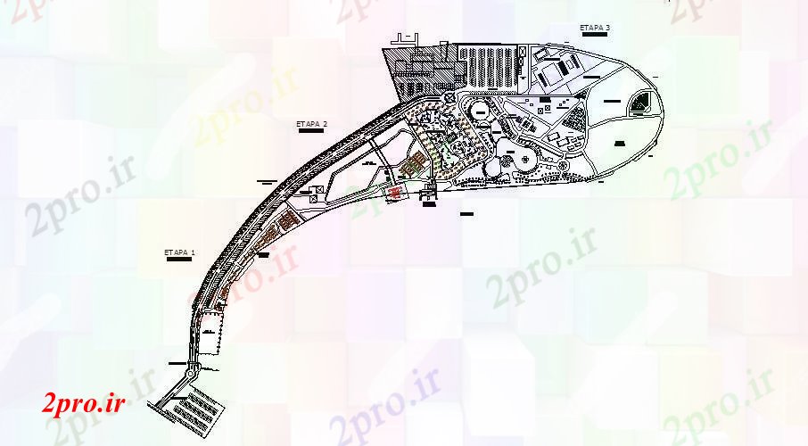 دانلود نقشه باغ سازگار با محیط زیست خانواده پارک محوطه سازی  ساختار طراحی جزئیات  (کد83136)