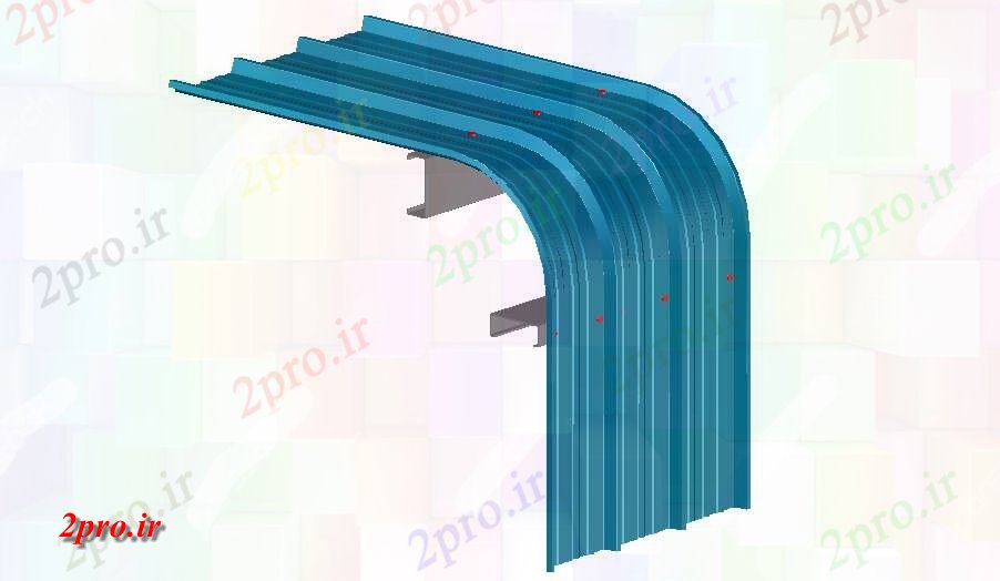 دانلود نقشه جزئیات معماری پانل فلزی  ساختار تریدی طراحی جزئیات  (کد83227)