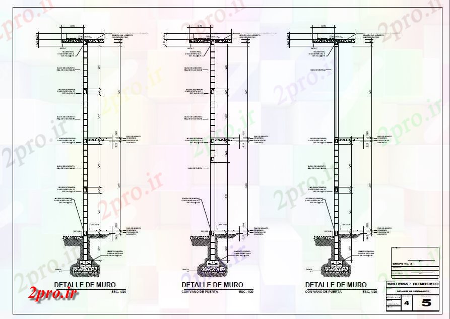 دانلود نقشه جزئیات ساخت و ساز دیوار بسته شدن ساخت و ساز  (کد83266)