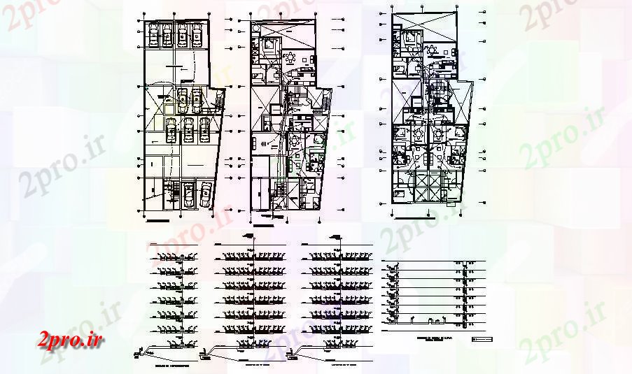 دانلود نقشه مسکونی  ، ویلایی ، آپارتمان  طرحی طبقه و الکتریکی جزئیات طراحی از آپارتمان   ساخت و ساز (کد83279)