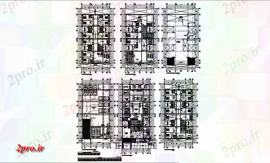 دانلود نقشه مسکونی ، ویلایی ، آپارتمان طرحی توزیع طبقه، طرحی جلد و خودکار جزئیات از خانه ساخت 12 در 21 متر (کد83418)