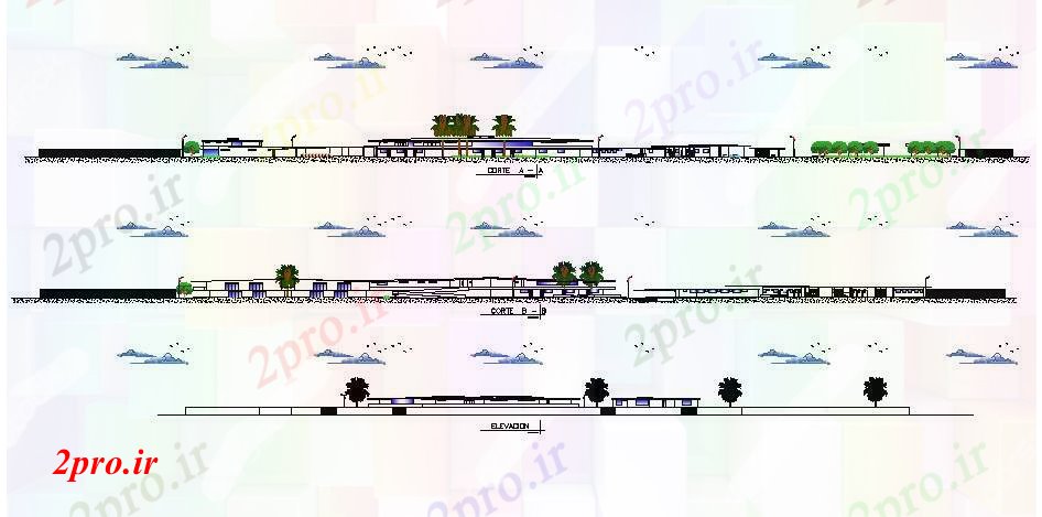 دانلود نقشه هتل - رستوران - اقامتگاه  تمام جزئیات مقطعی طرفه از هتل ساخت (کد83421)