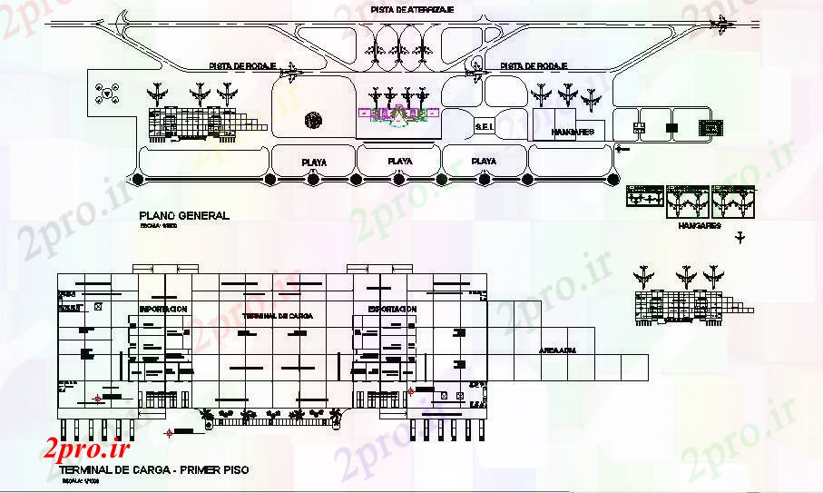 دانلود نقشه فرودگاه فرودگاه بخش ترمینال و برای اولین بار طرحی طبقه و طرحی کلی جزئیات (کد83468)