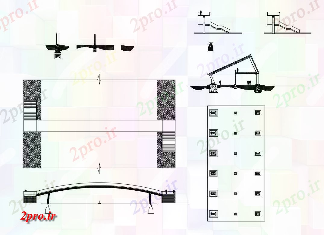 دانلود نقشه جزئیات ساختار فولاد قاب پورتال ساختار سازنده جزئیات طراحی   (کد83544)