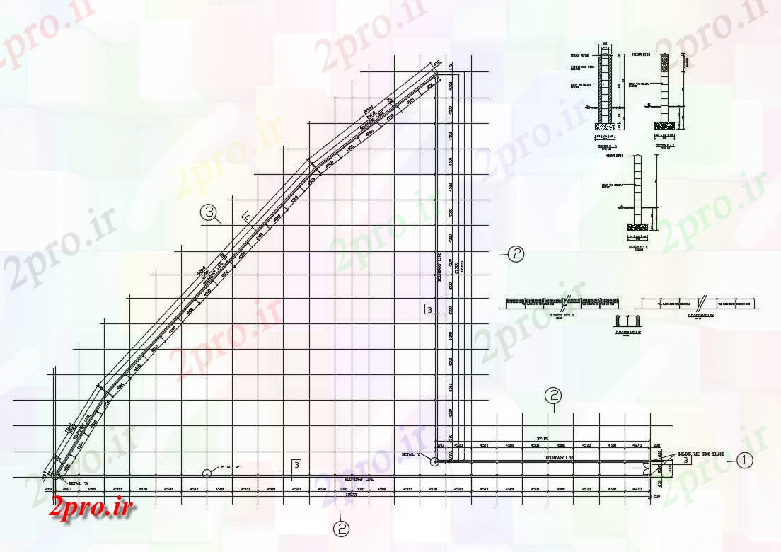 دانلود نقشه جزئیات ساختار محیط فنس و ساختار نصب و راه اندازی جزئیات (کد83569)