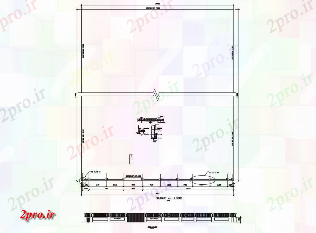 دانلود نقشه جزئیات ساختار خانه حصار و دروازه نما، بخش و خودکار  جزئیات  (کد83570)