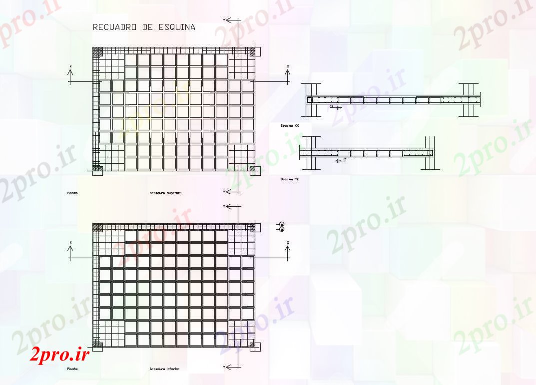 دانلود نقشه جزئیات ساخت و ساز ساختار دال بتنی و ساخت و ساز جزئیات (کد83590)