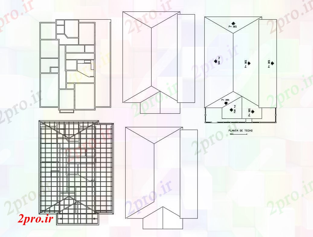 دانلود نقشه جزئیات ساختار سقف طرحی  (کد83754)