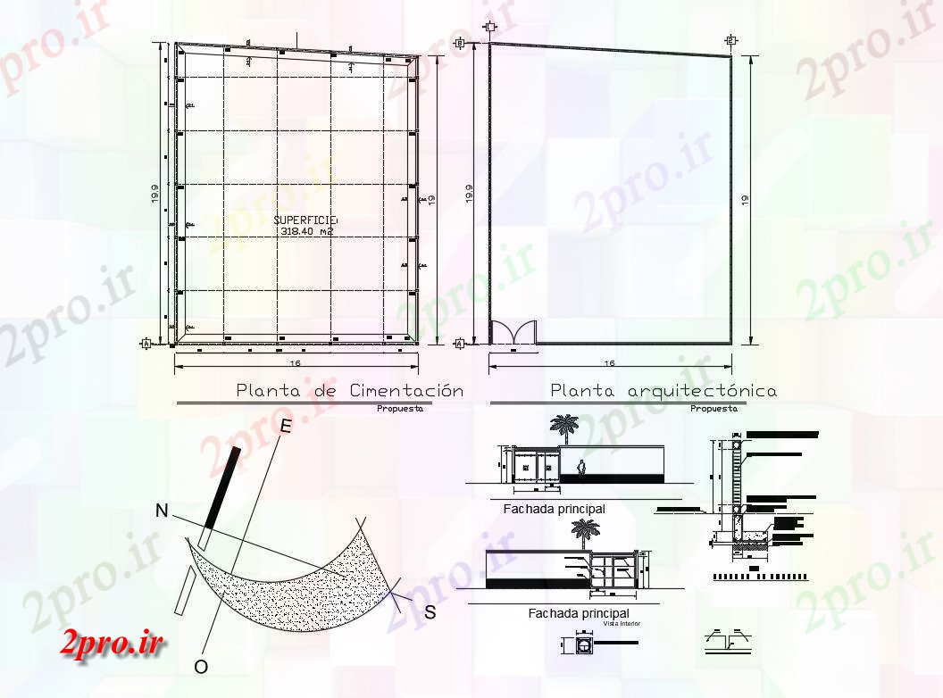 دانلود نقشه مسکونی  ، ویلایی ، آپارتمان  نما خانه، بخش و طرحی پایه جزئیات مسکونی با  ستون (کد83762)