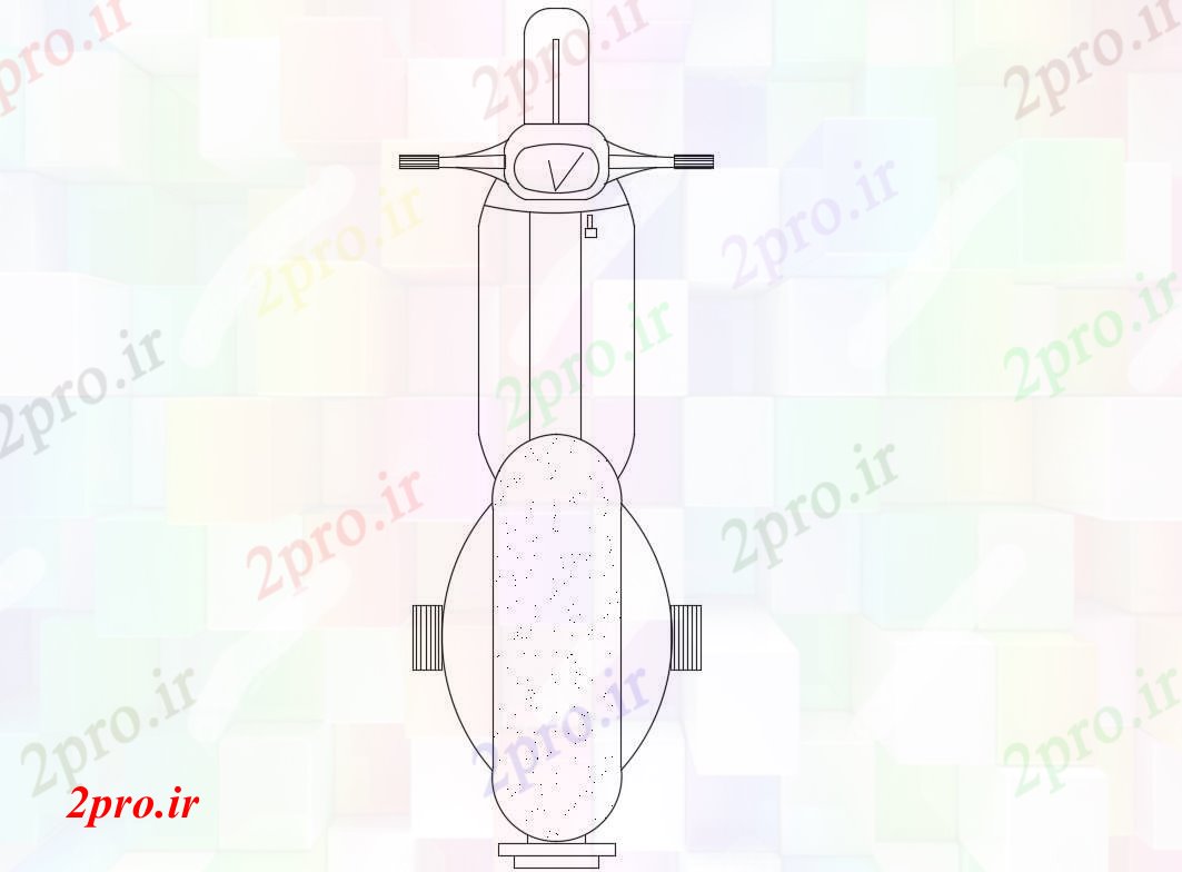 دانلود نقشه بلوک وسایل نقلیه روروک مخصوص بچه ها خلاق  بالای صفحه  نما  (کد83937)