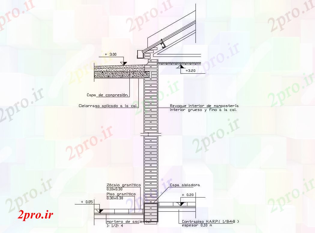 دانلود نقشه جزئیات ساختار اتصال سقف فلزی و ساختار دال  جزئیات (کد83946)