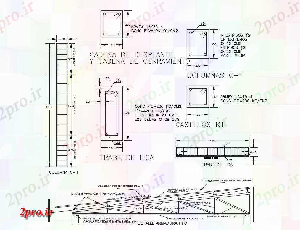 دانلود نقشه جزئیات ساخت و ساز جزئیات ساخت و ساز سقف دفتر با  ستون (کد83965)