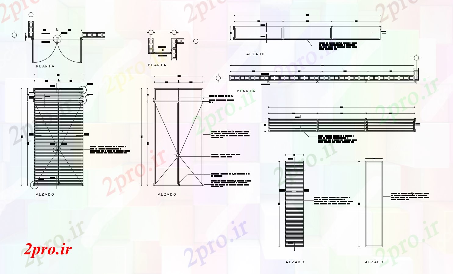 دانلود نقشه جزئیات ساخت و ساز   از جزئیات ساخت و ساز در و پنجره (کد84005)