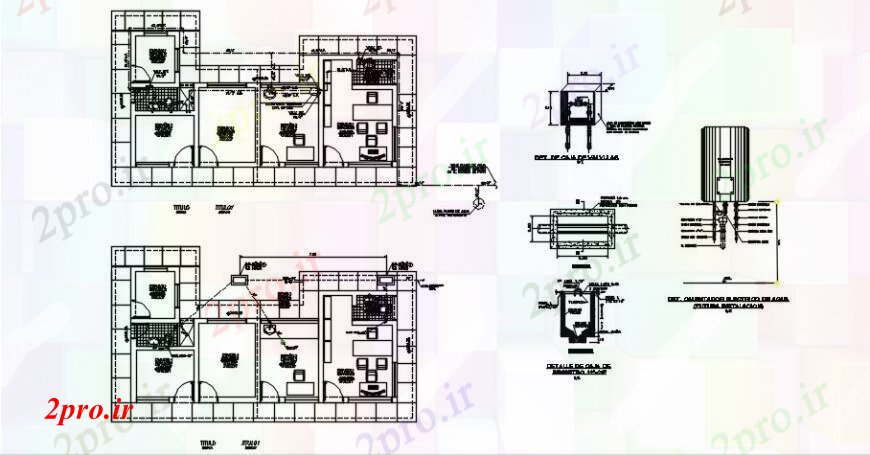 دانلود نقشه جزئیات و طراحی داخلی دفتر لوله کشی ساختمان اداری   (کد84022)