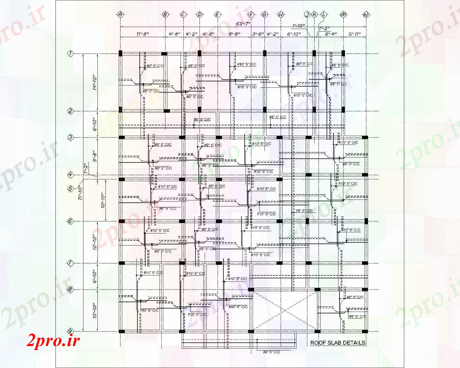 دانلود نقشه مسکونی  ، ویلایی ، آپارتمان  دال سقف  (کد84073)