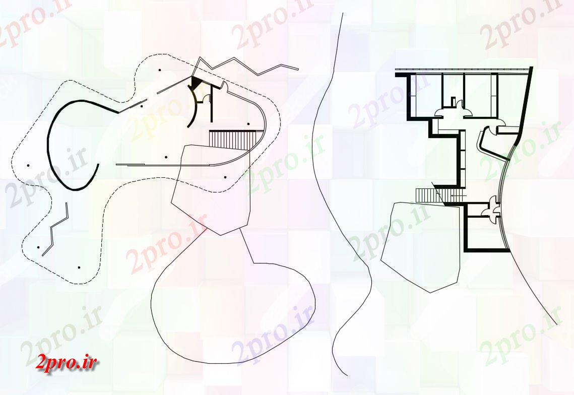 دانلود نقشه مسکونی  ، ویلایی ، آپارتمان  جزئیات طرحی سبک از خانه طبقه (کد84109)