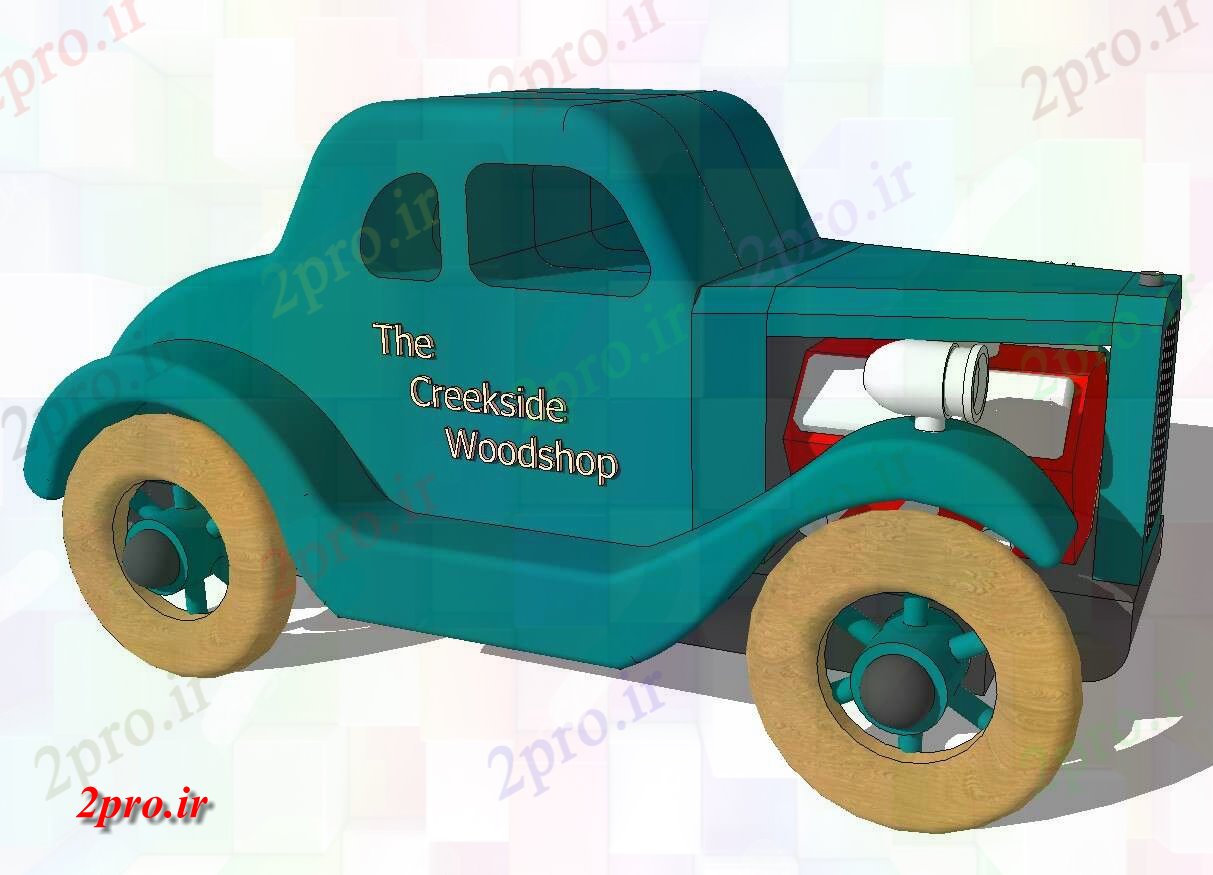 دانلود نقشه بلوک وسایل نقلیه اسباب بازی های چوبی گرم ماشین جاده تریدی نما طرف در بلوک  SKP  (کد84195)