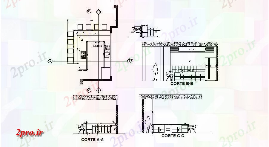 دانلود نقشه آشپزخانه آشپزخانه House تمام بخش و طرحی های  طرفه جزئیات طراحی  (کد84327)