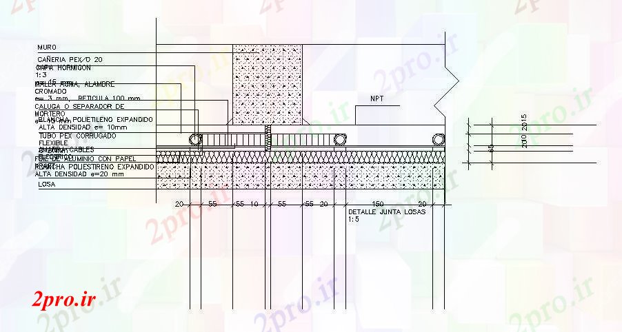 دانلود نقشه جزئیات ساخت و ساز بخش سازنده و دیوار جزئیات (کد84362)