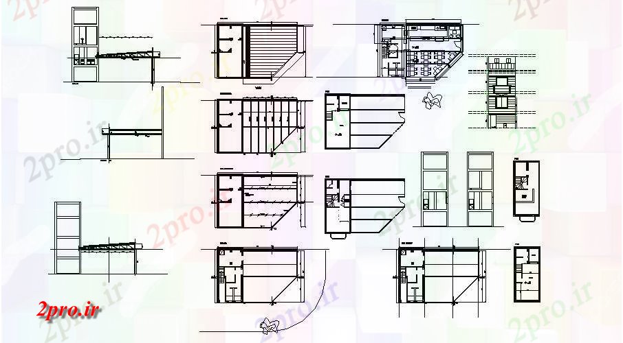 دانلود نقشه هتل - رستوران - اقامتگاه طرحی پوشش رستوران و طرحی توزیع جزئیات 9 در 13 متر (کد84367)