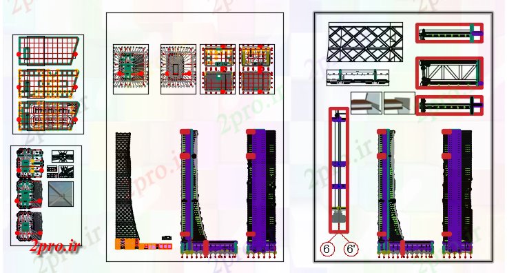 دانلود نقشه ساختمان مرتفعبلند ساختار ساختمان جزئیات سازه در diagrid (کد84504)