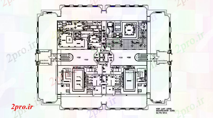 دانلود نقشه مسکونی  ، ویلایی ، آپارتمان  AC مقید توزیع خانه طرح (کد84520)