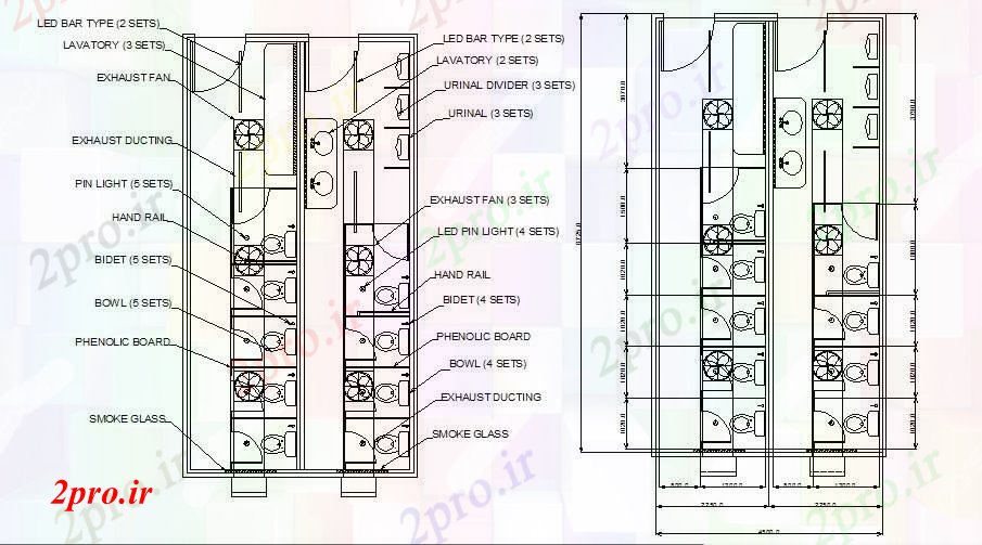 دانلود نقشه بلوک حمام و توالتجزئیات ساخت و ساز از توالت با  طرح (کد84543)