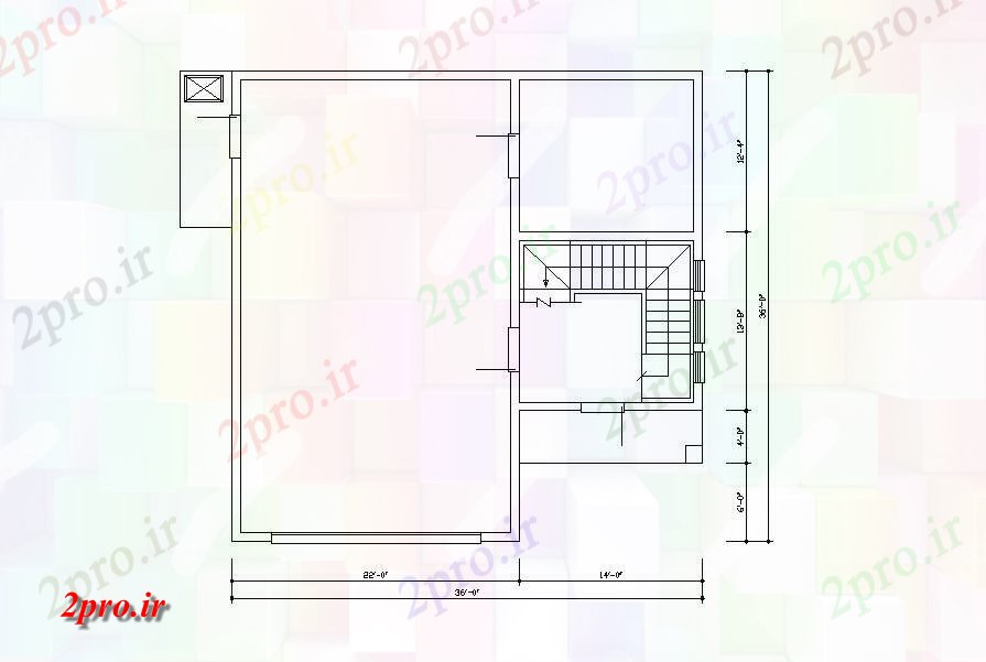 دانلود نقشه مسکونی  ، ویلایی ، آپارتمان  جزئیات زمین طرحی طبقه فریم از خانه (کد84566)