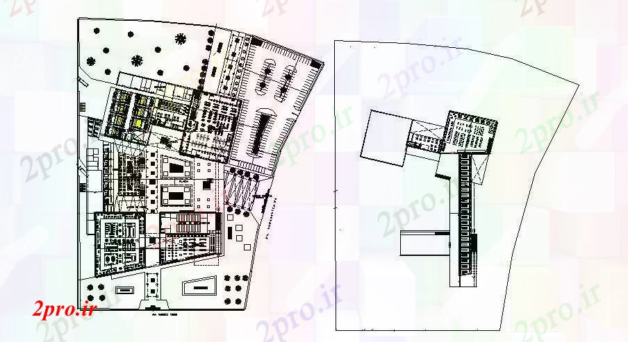 دانلود نقشه ساختمان اداری - تجاری - صنعتی ساختمان شرکت توزیع طرحی های 117 در 148 متر (کد84576)
