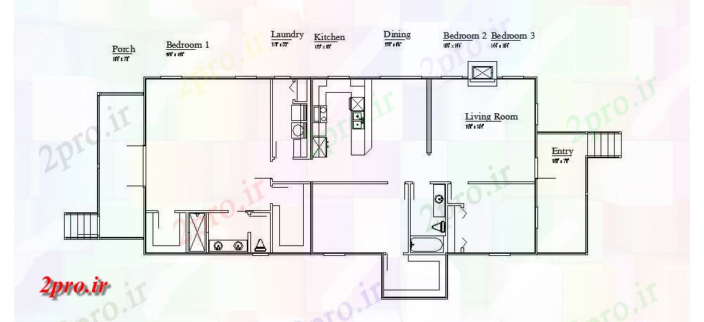 دانلود نقشه مسکونی ، ویلایی ، آپارتمان طراحی مجلس و طرحی فریم جزئیات 3 در 7 متر (کد84585)