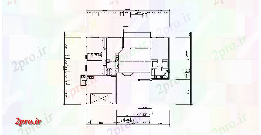 دانلود نقشه مسکونی ، ویلایی ، آپارتمان قابسازی جزئیات طرحی طبقه همکف خانه طراحی جزئیات 6 در 7 متر (کد84588)