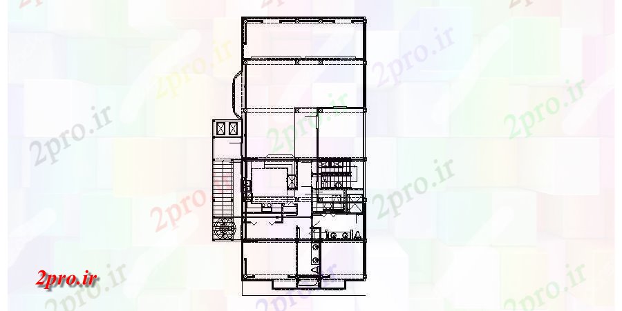 دانلود نقشه مسکونی ، ویلایی ، آپارتمان طرحی فریم و جزئیات نصب و راه اندازی لوله کشی خانه طبقه 36 در 74 متر (کد84607)