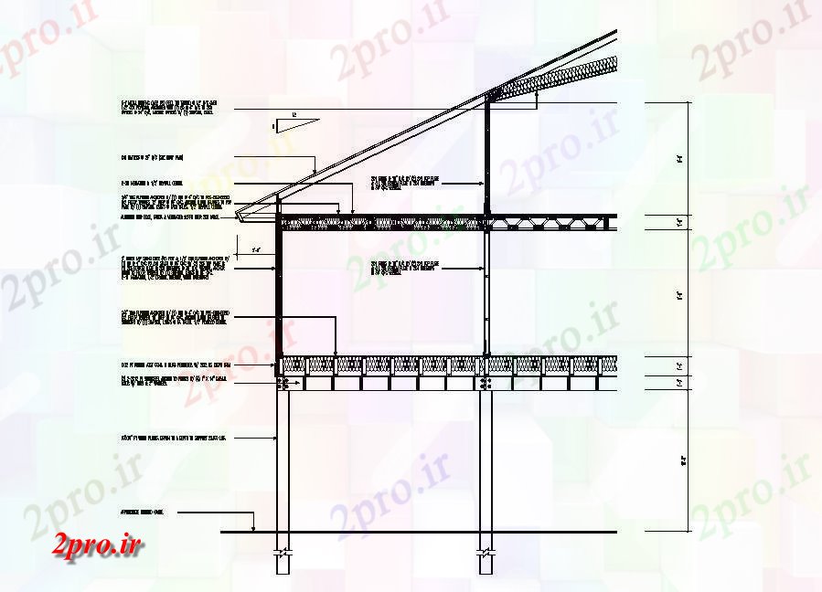 دانلود نقشه پلان مقطعی جزئیات سمت چپ بخش سازنده از ساخت (کد84624)