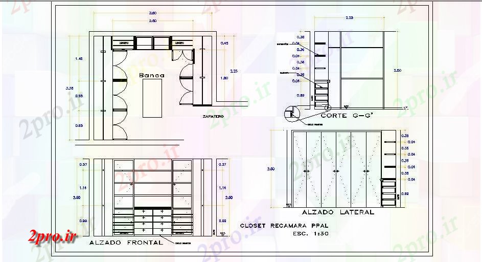 دانلود نقشه بلوک مبلمان کمد لباس های متعدد، کابینت و مبلمان اتاق نشیمن جزئیات (کد84646)