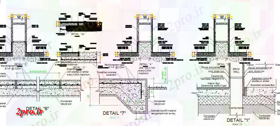 دانلود نقشه جزئیات ساخت و ساز آرمه ستون و ساخت و ساز جزئیات بتن مدرسه ساخت (کد84692)