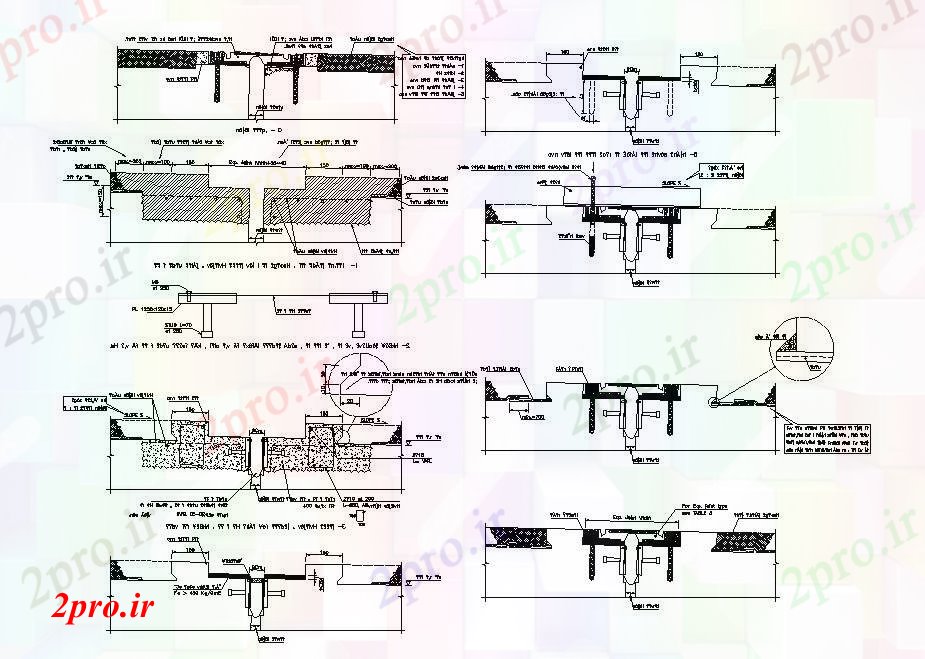 دانلود نقشه جزئیات ساخت و ساز اتصالات و دیوار ساخت و ساز  (کد84739)